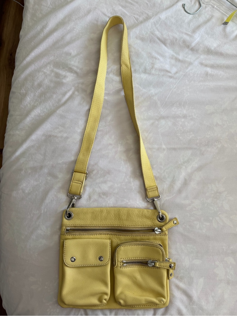 Fossil Yellow Crossbody Organizer Bag - Lightweight Everyday Shoulder Bag